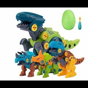 Dinosaur Toys for Kids 3-5, Take Apart Dinosaur Toys with 4 Dinosaur Eggs, Toys